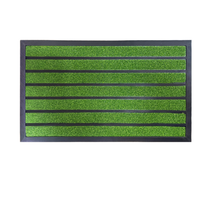 505134, Rectangular Rubber & Polyester Entrance Mat - 60cm x 90cm