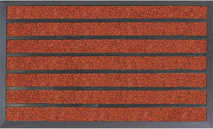 505134, Rectangular Rubber & Polyester Entrance Mat - 60cm x 90cm