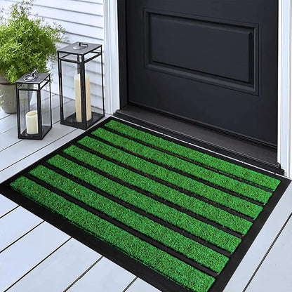 505134, Rectangular Rubber & Polyester Entrance Mat - 60cm x 90cm