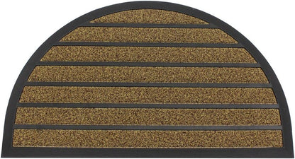 505135, Semi-Circular Rubber & Polyester Entrance Mat - 60cm x 90cm