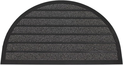 505135, Semi-Circular Rubber & Polyester Entrance Mat - 60cm x 90cm