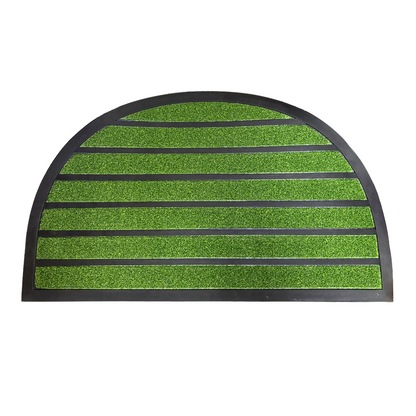 505135, Semi-Circular Rubber & Polyester Entrance Mat - 60cm x 90cm