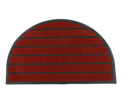 505135, Semi-Circular Rubber & Polyester Entrance Mat - 60cm x 90cm