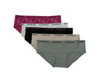 5PHHP1088, BEBE, 5pk Hipster Panties Tag Free Violet