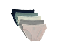 5PKHC1109, Kathy Ireland, 5pk Hi Cut Panties Quartz