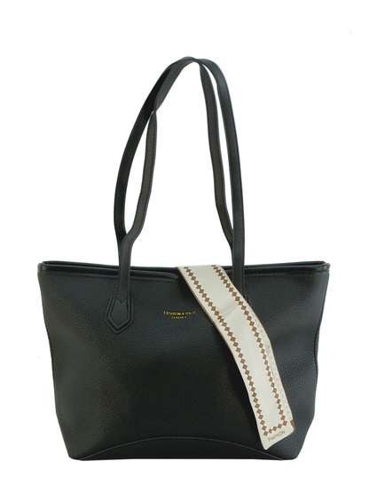 6011, Axle & Co - Women's Tote Bag With Scarf - PU