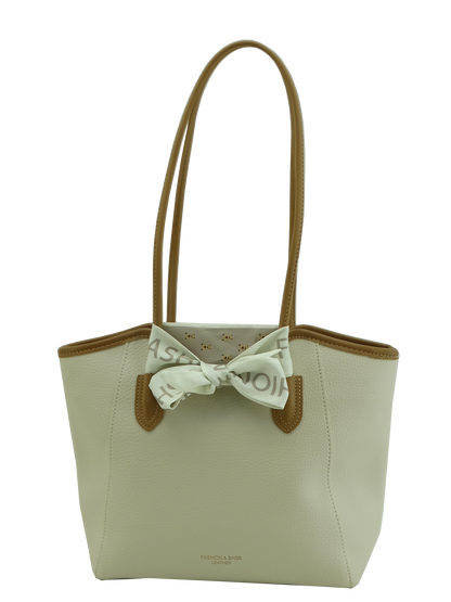 6055, Axle & Co - Women's Tote Bag  With Scarf - PU