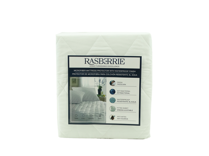 80242602, Rasberrie - Microfiber Waterproof Mattress Pad - King