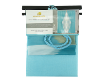 80244153, Home Beauty - 6Pc Printed Voile Curtain w/Tie Back (38x94)