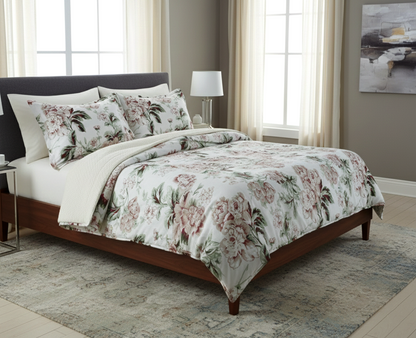 80251887, 3PC Microfiber Printed Comforter - King