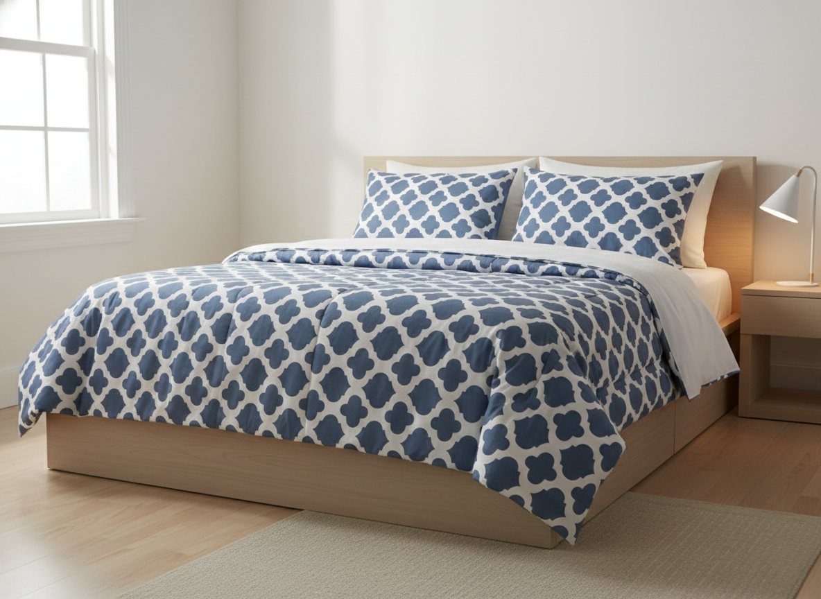 80251890, Rasberrie - 6Pc King Microfiber Printed Comforter Set