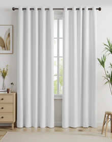 80253240, Home Beauty - Blackout Window Curtain (54x90) White