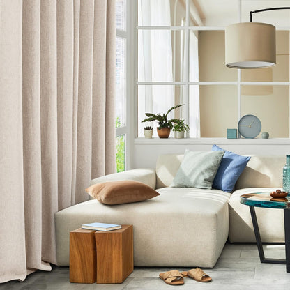 80253254, Home Beauty - Blackout Window Curtain (54x90) Wheat