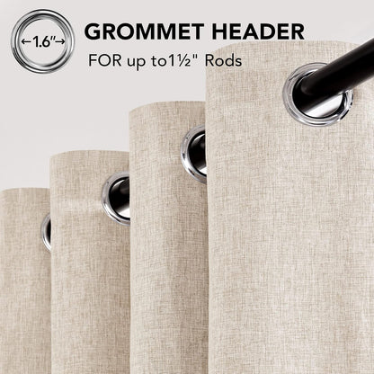 80253254, Home Beauty - Blackout Window Curtain (54x90) Wheat