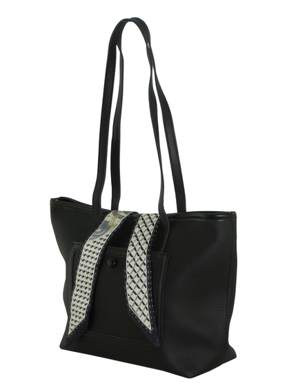8038, Axle & Co, Women Savannah Tote Bag with Scarf-PU