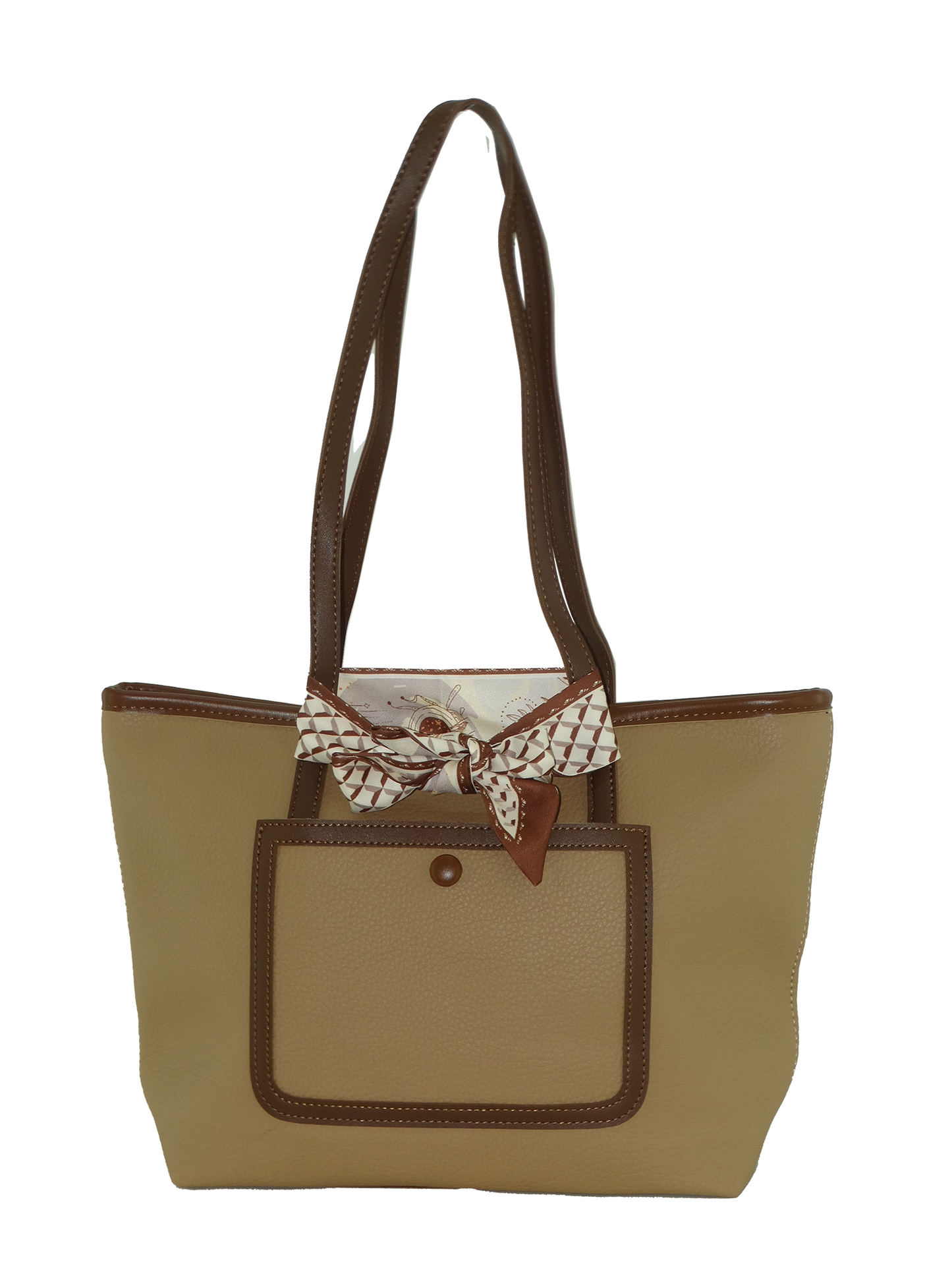 8038, Axle & Co, Women Savannah Tote Bag with Scarf-PU