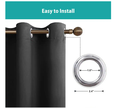 806069, Sunrise Sunset - Twilight Blackout Curtain Panel 54X84 Black