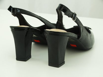 86767801, Pierre Dumas, Orley-3 Women's Shoes Black Croco 7-11