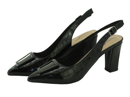 86767801, Pierre Dumas, Orley-3 Women's Shoes Black Croco 7-11