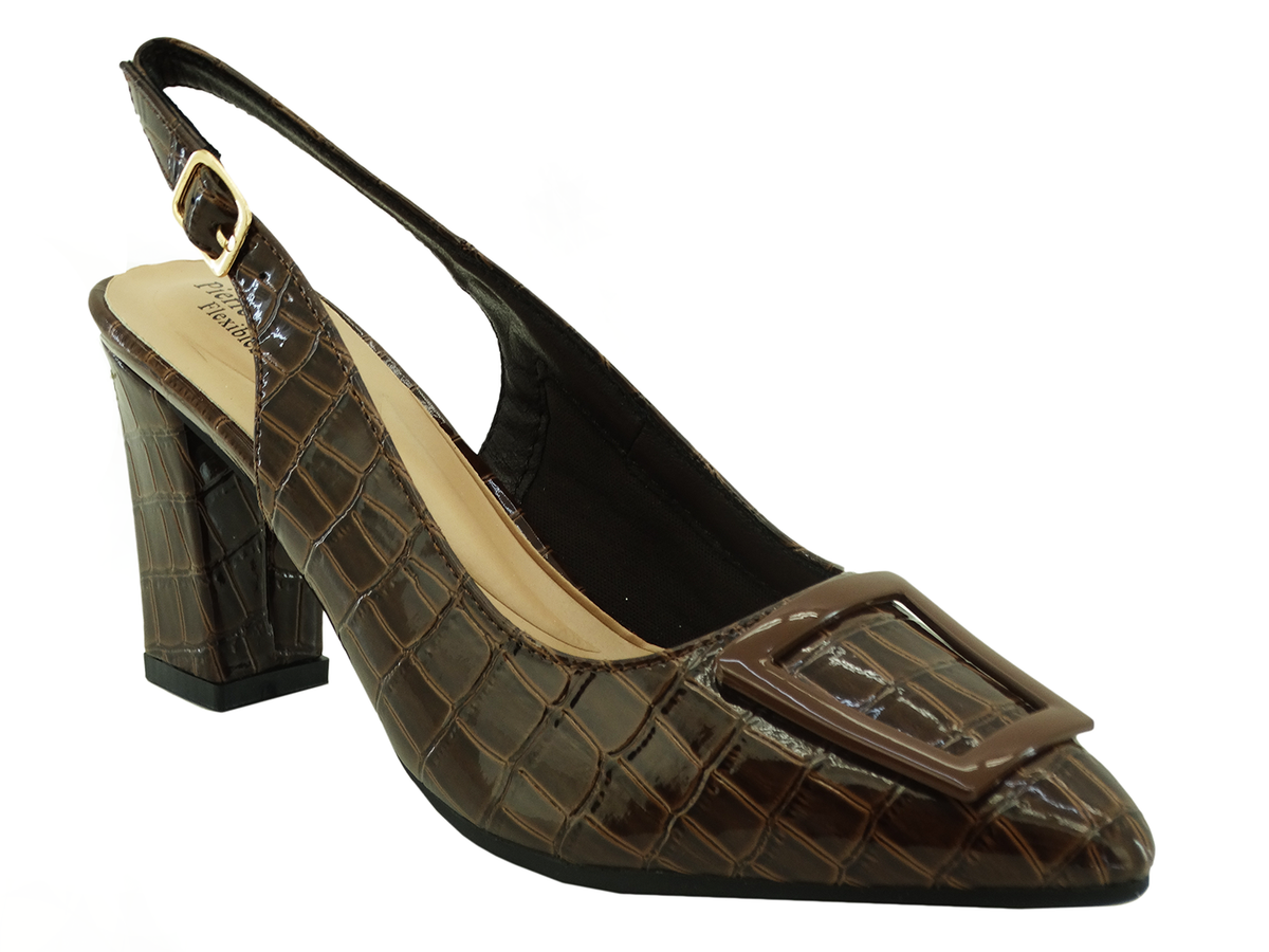 86767802, Pierre Dumas,Orley-3  Women's  Shoes Brown Croco 7-11