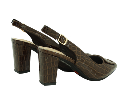 86767802, Pierre Dumas,Orley-3  Women's  Shoes Brown Croco 7-11