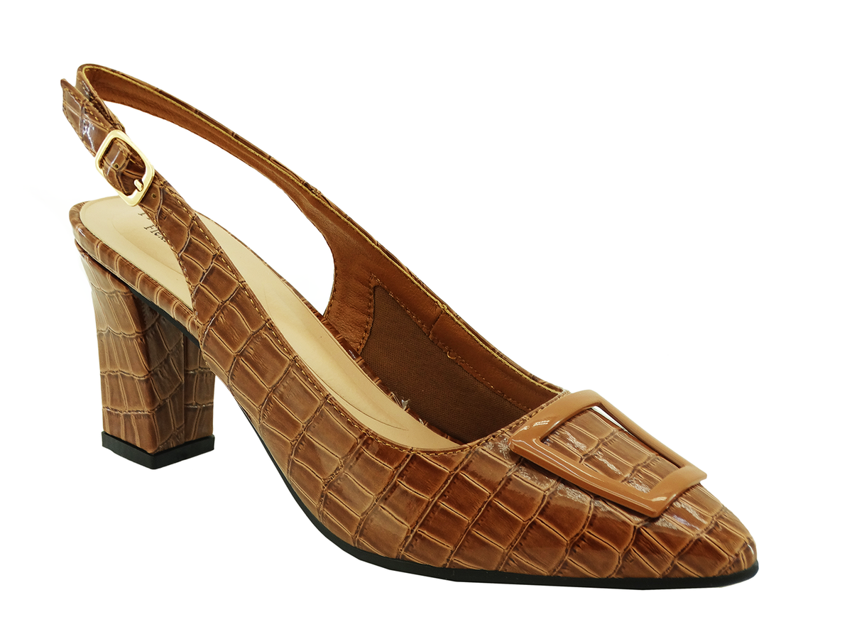 86767820, Pierre Dumas, Orley-3 Women's Shoes New Tan Croco 9-12