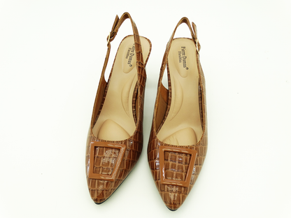 86767820, Pierre Dumas, Orley-3 Women's Shoes New Tan Croco 9-12