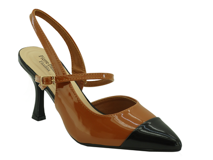 87777336, Pierre Dumas, Dress-1 - Women's Shoes Tan Combo Patent 6-10