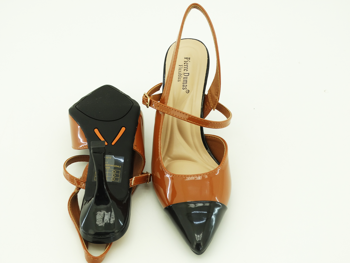 87777336, Pierre Dumas, Dress-1 - Women's Shoes Tan Combo Patent 6-10