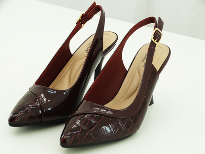 87783829, Pierre Dumas, Dress-3 - Women's  Shoes Burgundy Croco