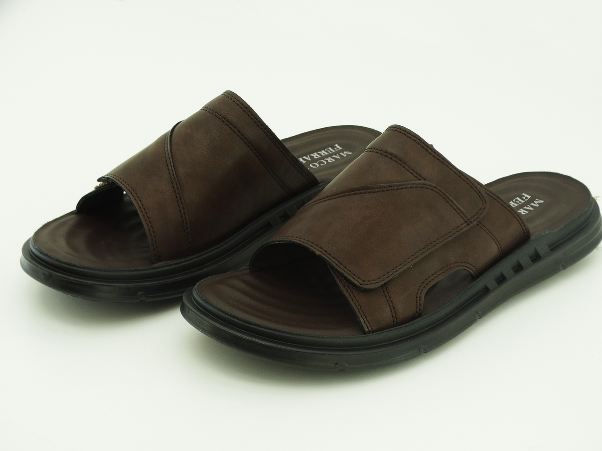 91614102, Marco Ferrara,Scott-3  - Men's Sandals Brown