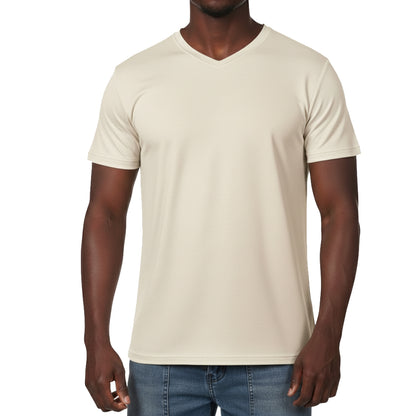 AS422, Jingo - Men S/Sleeve V-Neck Embossed T-Shirts S-XL