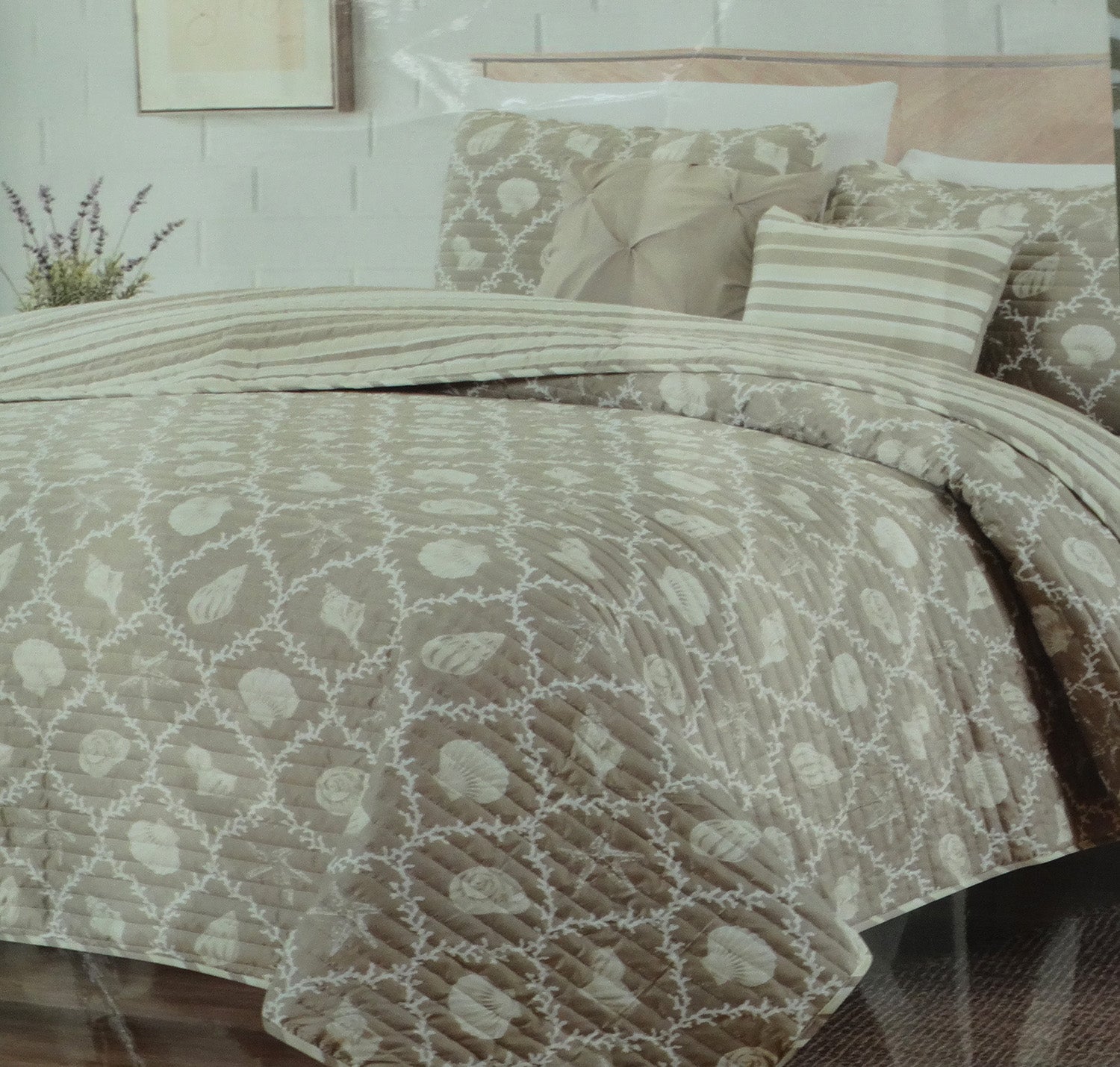 Coral Ville 5Pc King Quilt Set Linen Maxie Department Store