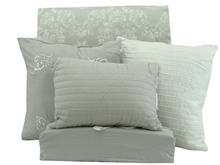 BCSK49775, Calm Harbor - 10Pc King Comforter Set - Pale Grey