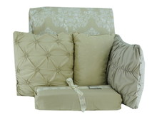 BCSQ49776, Calm Harbor - 10Pc Queen Comforter Set - Pale Linen