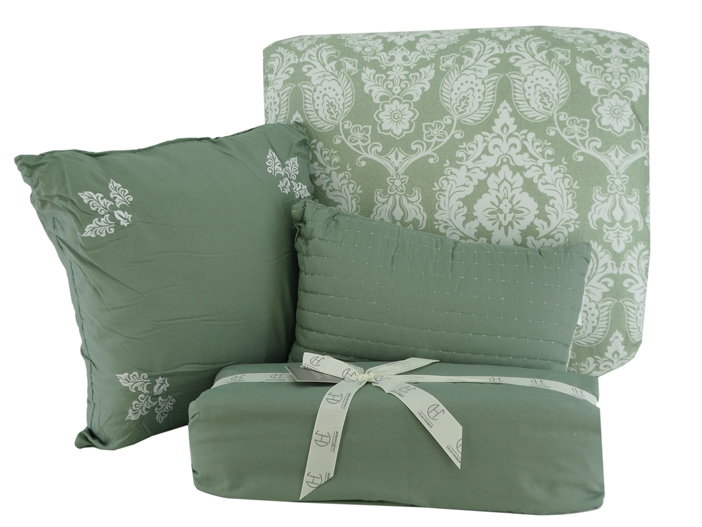BCSQ49780, Calm Harbor - 10Pc Queen Comforter Set - Sage