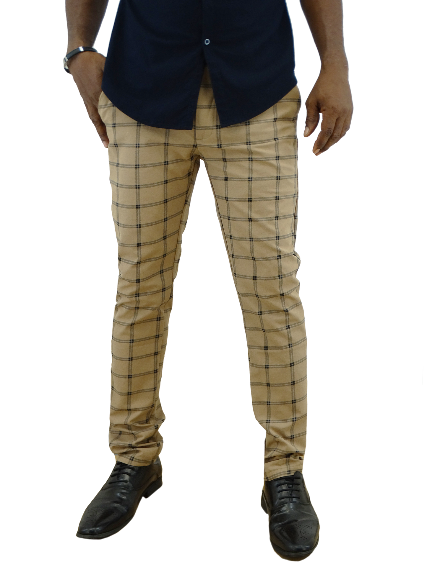 CM3994, Men's British Premium Plaid Dress Pants (30-42)