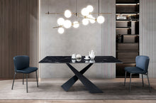 DZW0084, Dining Table 4 Seater Bulgarian Black Glossy (1800x800x750)