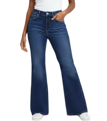 FJE154B, Foxy, Ladies Straight Cut Jeans 3-15 Dk Blue