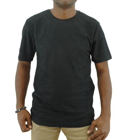 FSS1559,Just Blu, Men Embossed Round-Neck T-Shirt