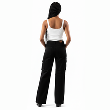 GUJ70593, Gusto Women's Cargo Jeans 3/4-15/16