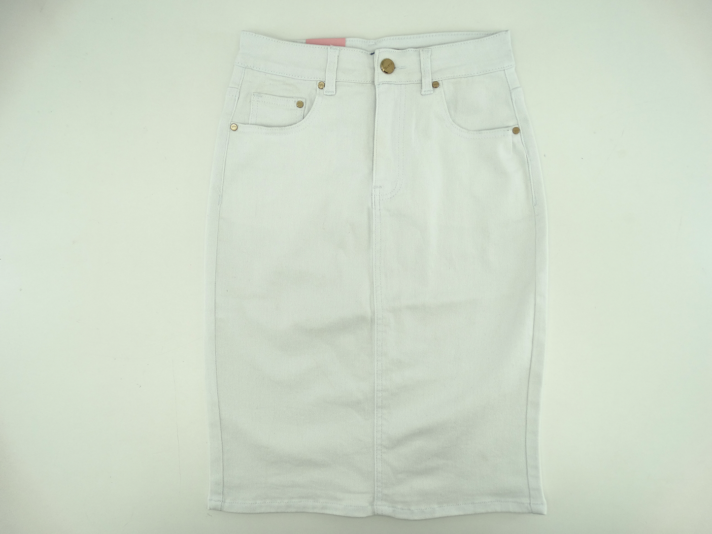 GUJ7131, Gusto - Women's Pocketed Denim Skirt (S-XL)