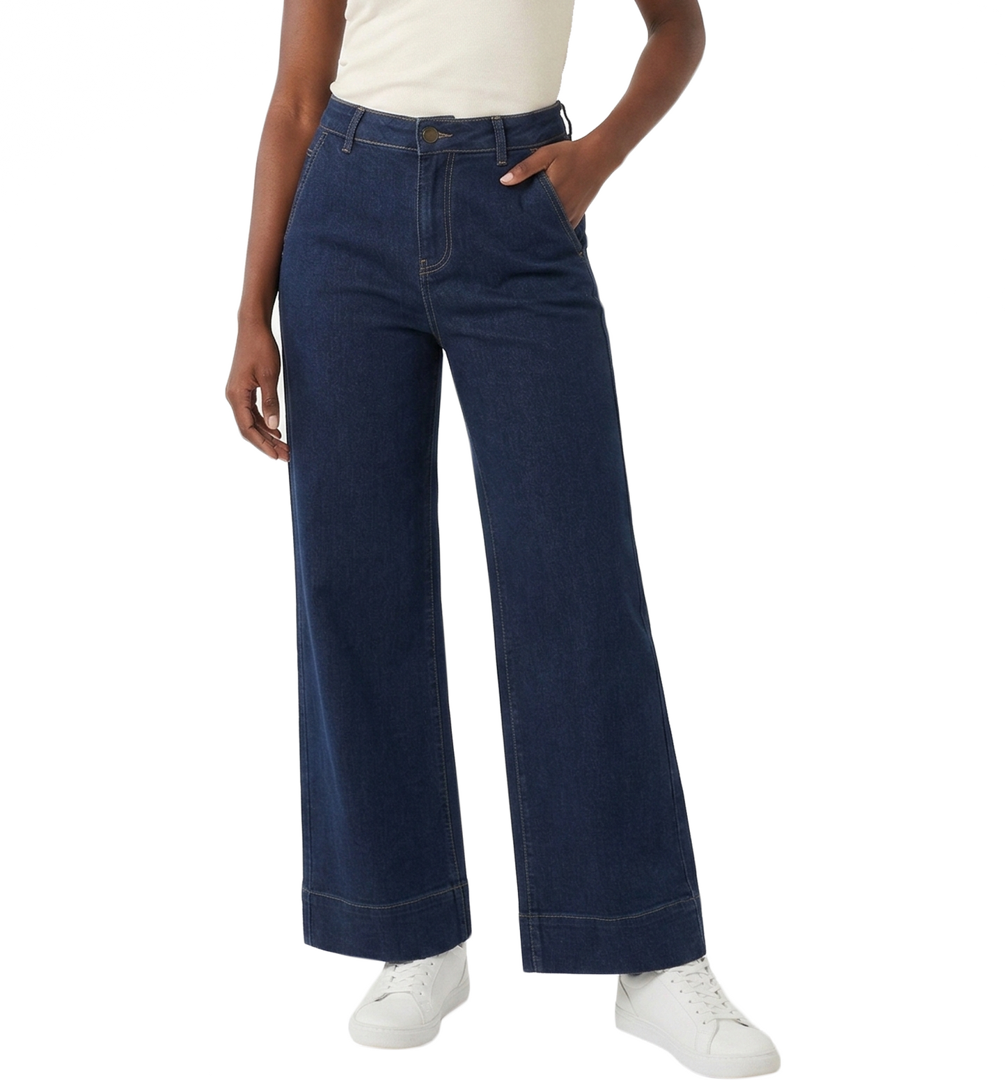 GUJ7229, Gusto Women's Wide-Leg Jeans