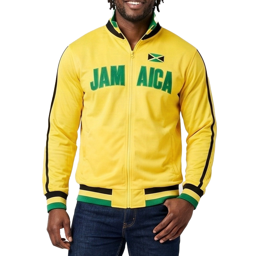 JK08, Men's Satin Jamaican Track Jacket
