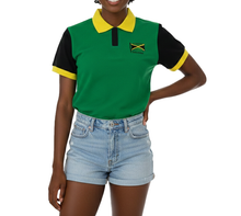 ME-11050W, Ladies Jamaican Color Polo T-Shirts Assorted
