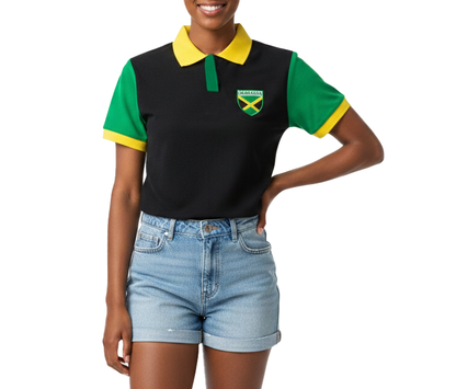 ME-11050W, Ladies Jamaican Color Polo T-Shirts Assorted