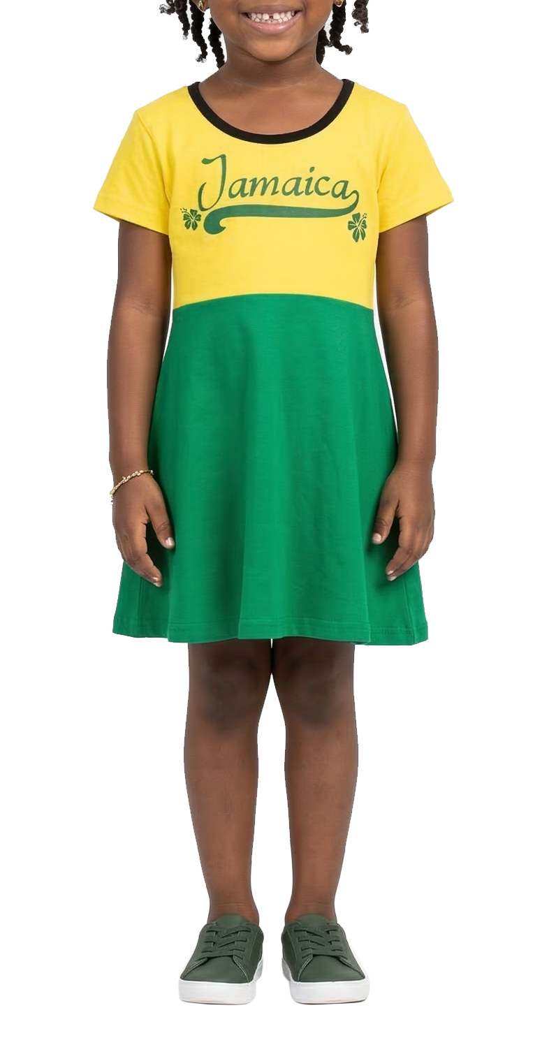 ME-18750T,  Teen Size Girls Jamaican Dresses