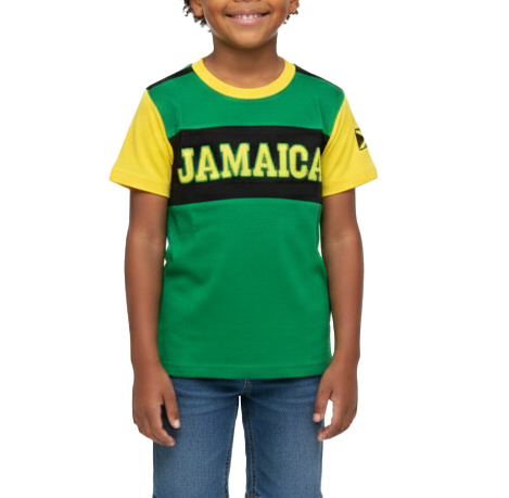 ME-21250,  Kids JA Colored Embroidery T-Shirt
