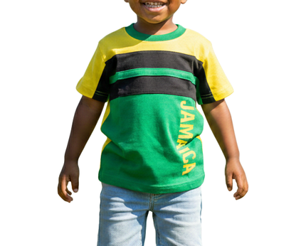 ME-21300K, Kids Jamaican. Color Print T/Shirt