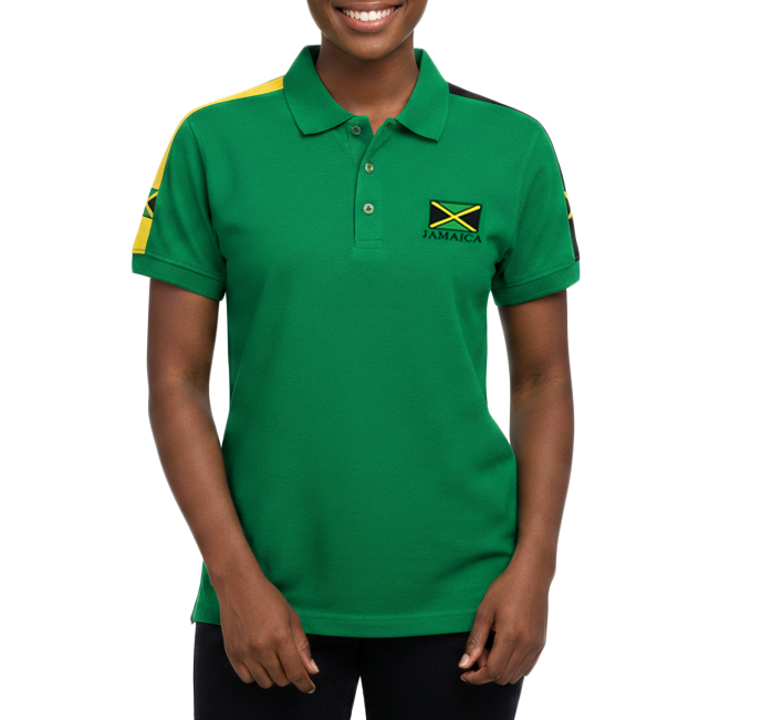ME-27, Jamaican Uni-Sex Adult Color Polo T-Shirt